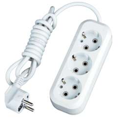 Удлинитель "Стандарт" 3 гнезда 2 метра 10А/2,2кВт с заземлением ПВС 3х0,75 EKF PROxima