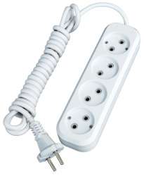 Удлинитель "Стандарт" 4 гнезда 7 метров 6А/1,3кВт без заземления ПВС 2х0,75 EKF PROxima