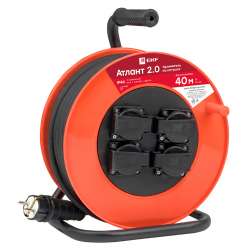 Удлинитель на катушке "Атлант 2.0" 4 гнезда 40м с заземлением КГ 3*1,5 16А/3,5кВт IP44 PROxima EKF