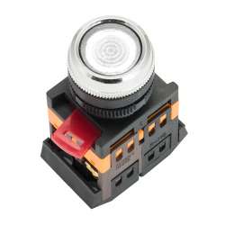 Кнопка ABLFS-22 с подсветкой белый NO+NC 230В EKF PROxima Кнопка ABLFS-22 с подсветкой белый NO+NC 230В EKF PROxima