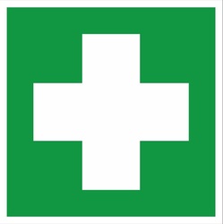 Наклейка "Аптечка первой медицинской помощи" EC01 (200х200мм.) EKF PROxima