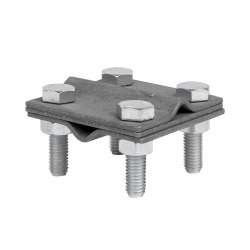 Зажим полоса 40 - полоса 40 (3 пластины 70x70мм) Cu EKF PROxima