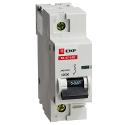Автоматический выключатель ВА 47-100, 1P 50А (D) 10kA EKF