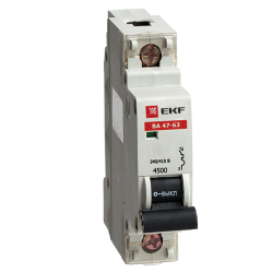 Автоматический выключатель ВА 47-63, 1P 0,5А (C) 4,5kA EKF