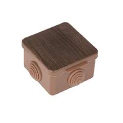 Коробка распаячная КМР-030-036 пылевлагозащитная, 4 мембранных ввода (65х65х50) тёмное дерево EKF PROxima