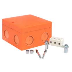 Коробка распаячная огнестойкая (101х101х62) 3 клеммные колодки/1,5-10мм?/8 мв IP66 EKF PROxima