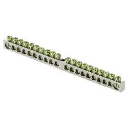 Шина PEN "ноль-земля" (6x9мм) 20 отв. цинк крепеж по центру EKF PROxima