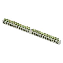 Шина PEN "ноль-земля" (6x9мм) 24 отв. цинк крепеж по центру EKF PROxima