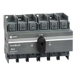 Рубильник 40A 3P реверсивный c рукояткой для прямой установки TwinBlock EKF