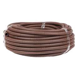 Труба гофр. ПВХ Plast с зондом под темное дерево d16мм (25м.) EKF PROxima