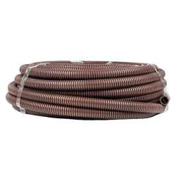 Труба гофр. ПВХ Plast с зондом под темное дерево d25мм (25м.) EKF PROxima