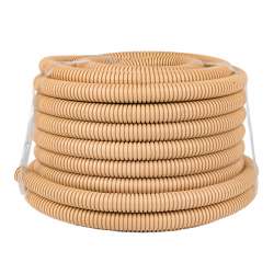 Труба гофр. ПВХ Plast с зондом под светлое дерево d25мм (25м.) EKF PROxima