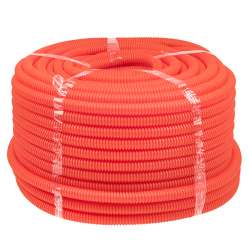 Труба гофр. ПНД Plast с зондом d20мм (100м.) оранжевая EKF PROxima