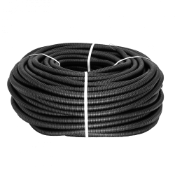 Труба гофр. ПНД Plast с зондом d25мм (25м.) черная EKF PROxima