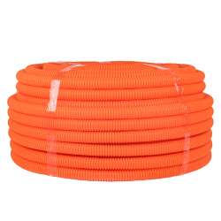 Труба гофр. ПНД Plast с зондом d25мм (75м.) оранжевая EKF PROxima