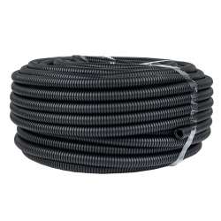 Труба гофр. ПНД Plast с зондом d25мм (75м.) черная EKF PROxima