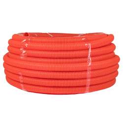 Труба гофр. ПНД Plast с зондом d32мм (50м.) оранжевая EKF PROxima