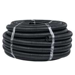 Труба гофр. ПНД Plast с зондом d40мм (25м.) черная EKF PROxima