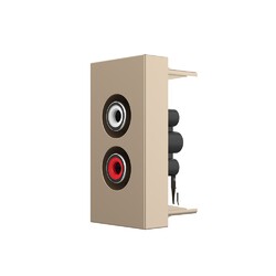 Розетка мультимедийная RCA аудио Livolo, цвет золотой (механизм) Розетка мультимедийная RCA аудио Livolo, цвет золотой (механизм)