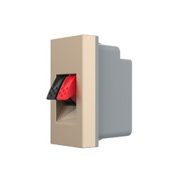 Розетка акустическая на зажимах Livolo, цвет золотой (механизм)