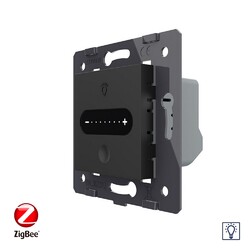 Одноклавишный проходной умный сенсорный Адаптивный диммер Слайдер Livolo ZigBee, цвет черный (механизм)