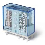 FINDER Миниатюрное универсальное электромеханическое реле; монтаж на печатную плату или в розетку; выводы с шагом 5мм; 2СO 6A; контакты AgNi; катушка 48В DC; степень защиты RTII(арт.445290480000)
