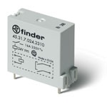 FINDER Низкопрофильное миниатюрное электромеханическое реле; монтаж на печатную плату; выводы с шагом 3.5мм; 1NO 16A; контакты AgCdO; катушка 24В DС (чувствит.); степень защиты RTII(арт.453170242310)