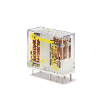 FINDER Электромеханическое реле безопасности (реле с принудительным управлением контактами); монтаж на печатную плату или в розетку; выводы с шагом 5мм; 2CO 8A; контакты AgNi+Au; катушка 12В DC; степень защиты RTII(арт.501290125000)