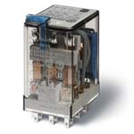 FINDER Миниатюрное универсальное электромеханическое реле; монтаж в розетку; 3CO 10A; контакты AgNi+Au; катушка 24В DC; степень защиты RTI; опции: диод + LED(арт.553390245060)