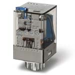 FINDER Универсальное электромеханическое реле; монтаж в розетку 11-штырьковый разъем; 3CO 10A; контакты AgNi; катушка 125В DC; степень защиты RTI; опции: кнопка тест + мех.индикатор(арт.601391250040)