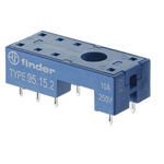 FINDER Розетка для монтажа на плате для реле 40.31, 40.41, 41.31; в комплекте металлическая клипса 095.51; версия: синий цвет(арт.95132SMA)