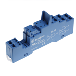 FINDER Розетка с безвинтовыми клеммами (пружинный зажим) для реле 40.51, 40.52, 40.61, 44.52, 44.62; применяются модули 99.02, 86.03; в комплекте металлическая клипса 095.71; версия: синий цвет(арт.9555SMA)