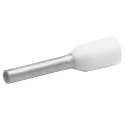 Наконечник втулочный изолир. 0,75мм2, длина втулки 8мм (цв. ряд 1, цвет белый)