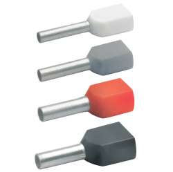 Двойной втулочный изолир. наконечник 2x1,0мм2, длина втулки 10мм (красный)