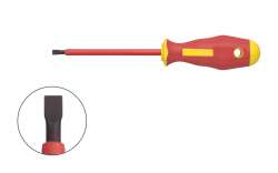 KL1007525IS Шлицевая отвертка 2,5 х 0,4 с изол. рукояткой (VDE до 1000В)