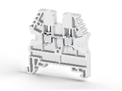 KLEMSAN 304126 Клеммник на DIN-рейку 2,5мм.кв. (белый); AVK2,5