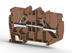 KLEMSAN 304138 Клеммник на DIN-рейку 4мм.кв. (коричневый); AVK4