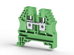 KLEMSAN 304142 Клеммник на DIN-рейку 6мм.кв. (зеленый); AVK6