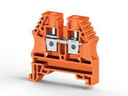 KLEMSAN 304147 Клеммник на DIN-рейку 6мм.кв. (оранжевый); AVK6