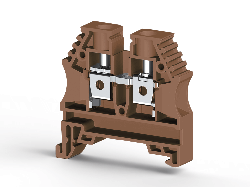 KLEMSAN 304148 Клеммник на DIN-рейку 6мм.кв. (коричневый); AVK6