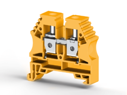 KLEMSAN 304153 Клеммник на DIN-рейку 10мм.кв. (желтый); AVK10