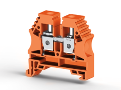 KLEMSAN 304157 Клеммник на DIN-рейку 10мм.кв. (оранжевый); AVK10