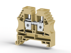 KLEMSAN 304159 Клеммник на DIN-рейку 10мм.кв. (бежевый); AVK10