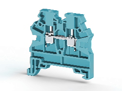 KLEMSAN 304201 Клеммник на DIN-рейку 2,5мм.кв. (синий); AVK2,5 RD
