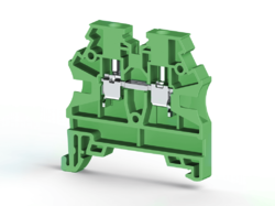 KLEMSAN 304202 Клеммник на DIN-рейку 2,5мм.кв. (зеленый); AVK2,5 RD