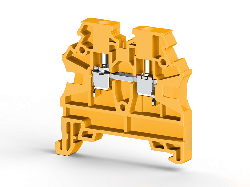 KLEMSAN 304203 Клеммник на DIN-рейку 2,5мм.кв. (желтый); AVK2,5 RD