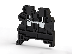 KLEMSAN 304205 Клеммник на DIN-рейку 2,5мм.кв. (черный); AVK2,5 RD