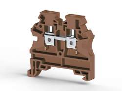 KLEMSAN 304218 Клеммник на DIN-рейку 4мм.кв. (коричневый); AVK4 RD