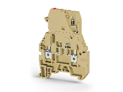 0.0.0.3.55510, Клеммник с держ. предохр. (5х20, 5х25), откид.картридж, с индикацией 110VAC, на DIN-рейку, 4 мм.кв., (бежевый); ASK 3MLD 110VAC 