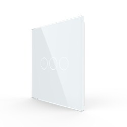 Панель для сенсорного выключателя LivoloTouch EU стандарт, 3 клавиши, цвет белый, стекло